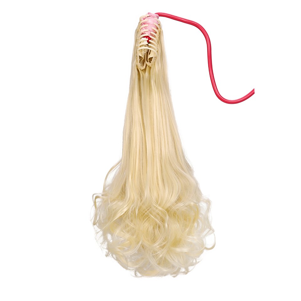 Lvhan kemisk fiber højtemperaturbestandigt hår syntetiske hestehalepoteclips til kvinder i hårforlængelsen bølget krøllet stil: 102