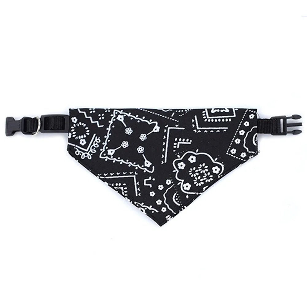 Pañuelo para perro, bufanda para cachorro y gato, collares ajustables para perros pequeños, medianos y grandes, pañuelo para mascotas, Baberos, accesorios de vestir: S / Negro