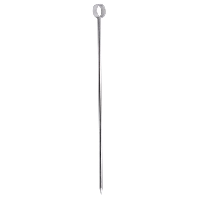 Cocktail Pick Cocktail Stick Stainless Steel Fruit Sticks Drink Stirring Sticks Martini Picks Circle Ball Hat Shape Accessories: Circle