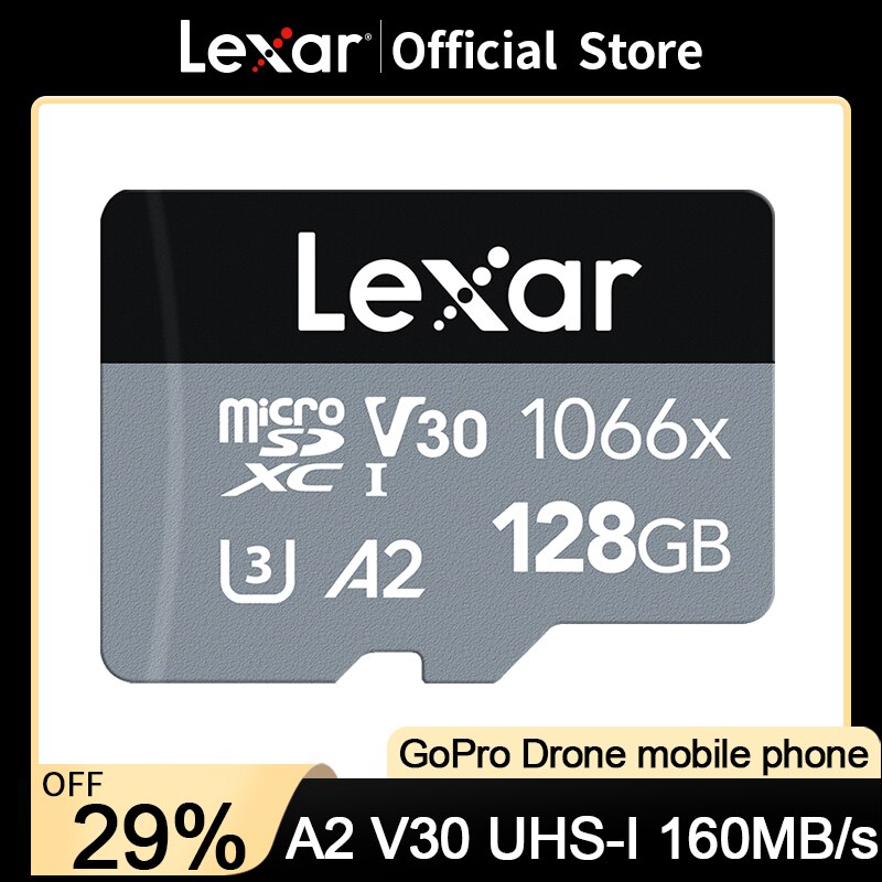 Lexar 1066x Micro Sd Geheugenkaart 64Gb 128Gb 256Gb 512Gb Microsd-kaart Tf Flash Drive Professionele micro Sd-kaart Voor Telefoon Drone