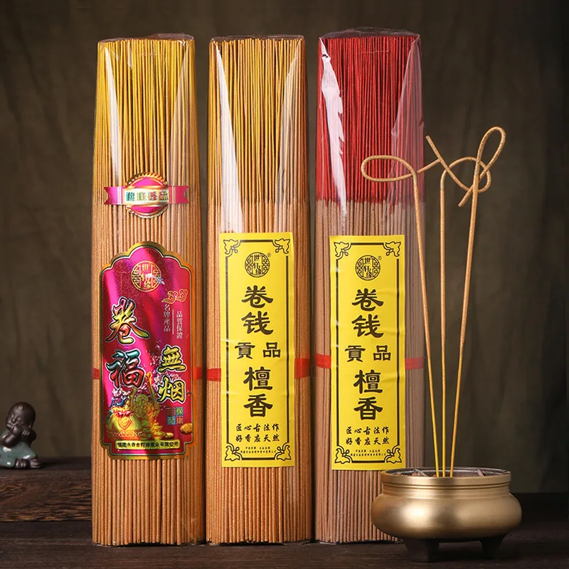 FY Huishoudelijke Handgemaakte Aanbidding Bamboe Wierook 500g Natuurlijke Roll Rook Sandelhout Stok Wierook 32.5 Bulk Verkoop Joss Sticks