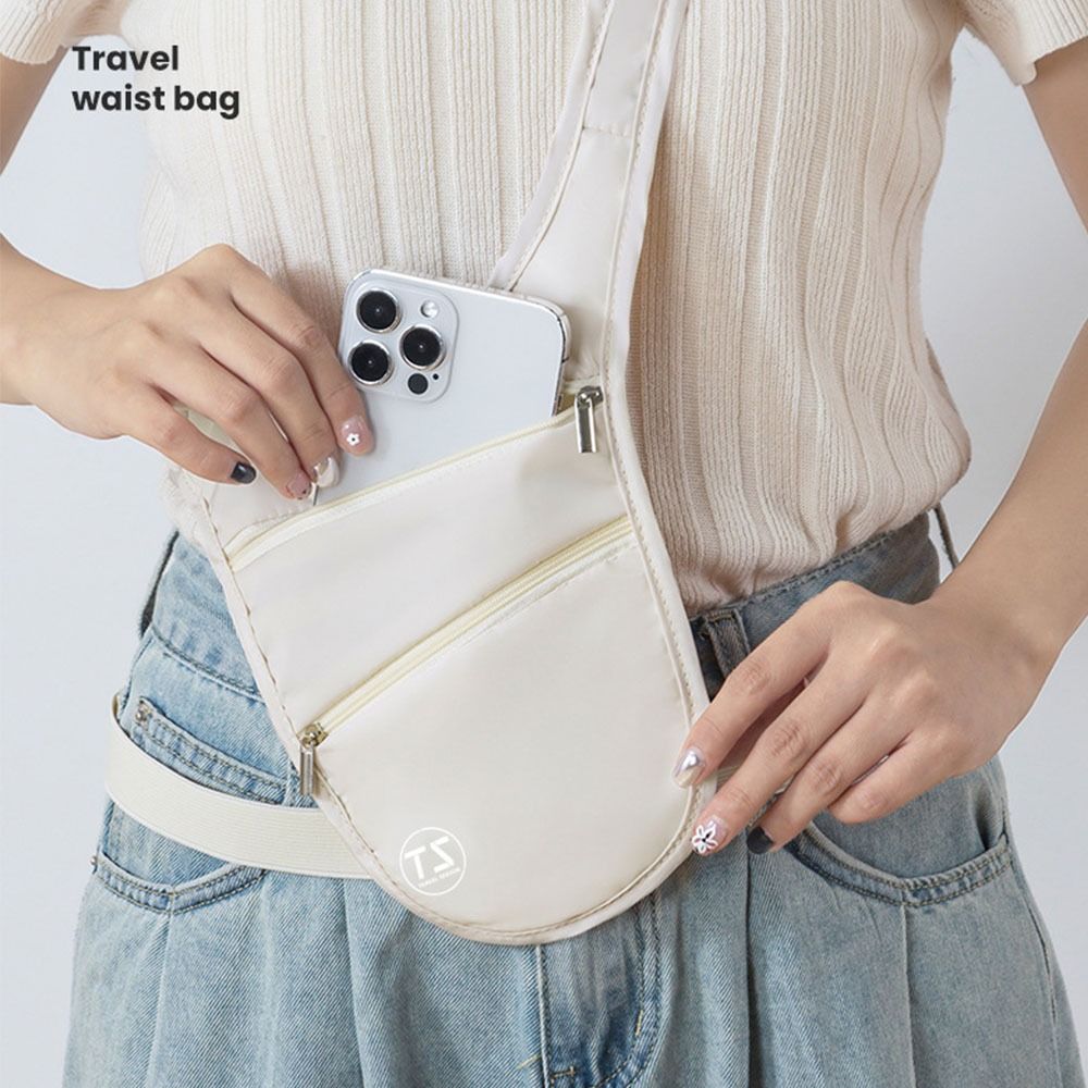 Diebstahlsichere Sport-Hüfttasche, wasserdicht, großes Fassungsvermögen, Lauf-Hüfttasche, leicht, verstellbarer Riemen, unsichtbare Gürteltasche für Reisen