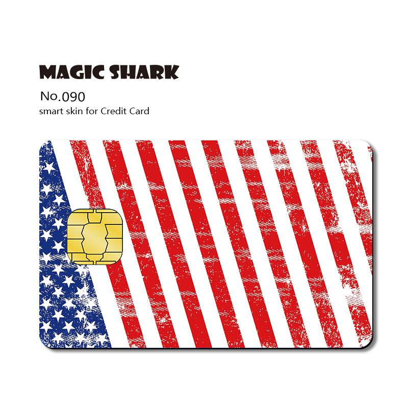 Magic Shark Super Man Wood Print Mountain Flag Venom PVC Credit Card No Fade Skin Sticker Film Case: 090