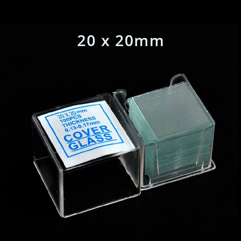 Microscope Glass Slide Cover Slips Blank Slides Microscope Accessories 100pcs 18x18mm 20x20mm 22x22mm 24x24mm: 20x20mm
