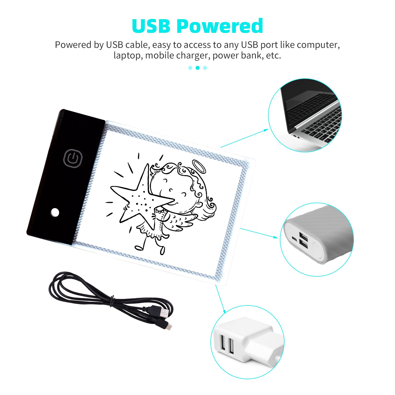 Flip Book Kit with Mini LED Light Pad Hole 3 Level Brightness Control Light Box 300 Sheets Animation Paper Flipbook