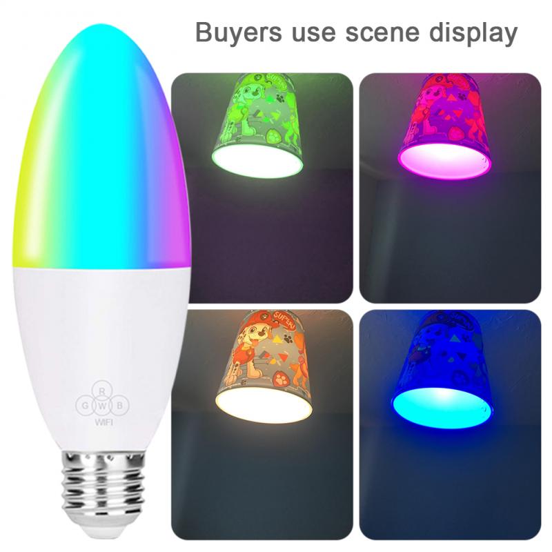 E14 E27 B22 E26 Smart Wifi Led Lamp Voor Alexa Google Thuis Voice Control Lamp Ultra Laag Stroomverbruik Led smart Kaars Lamp