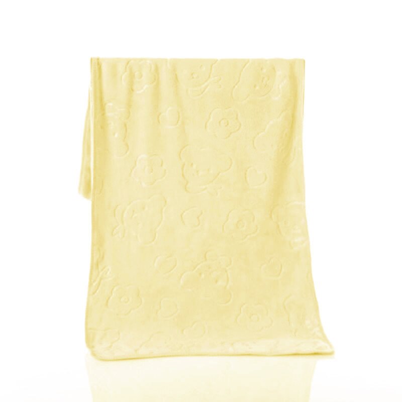 Mikrofiberhåndklæder præget tyk blød absorberende ultrafine fiberhåndklæde strandhåndklæde 88. jan: Gul