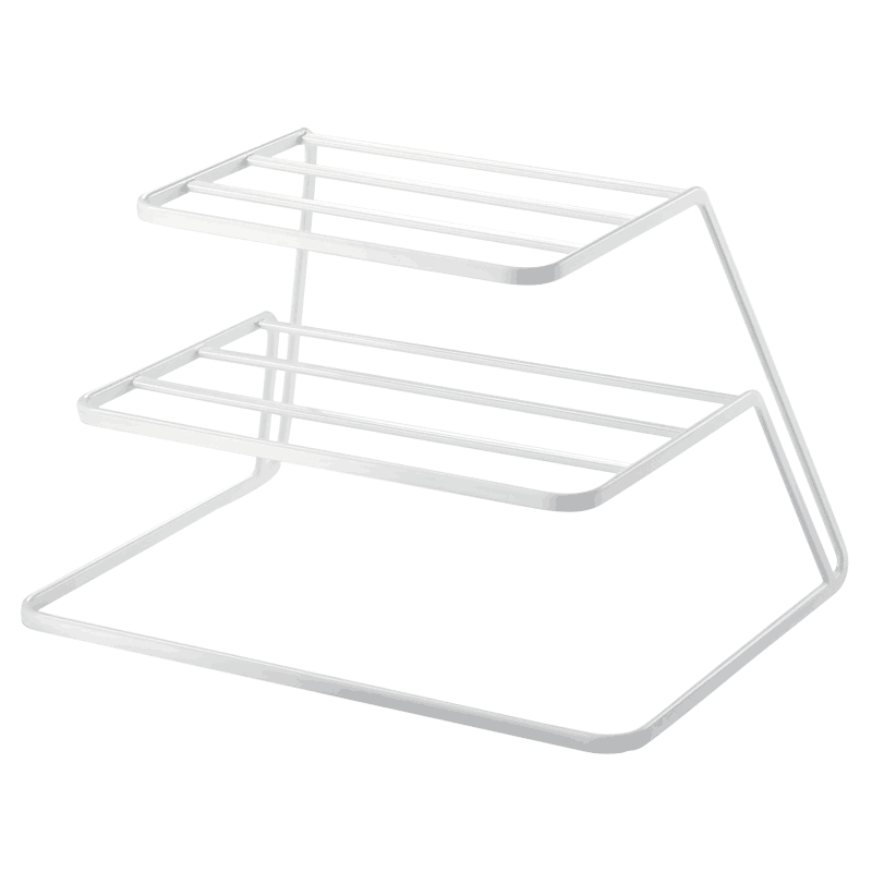 Kitchen iron three-tier dish rack cabinet layered shelf plate tableware storage organize drain