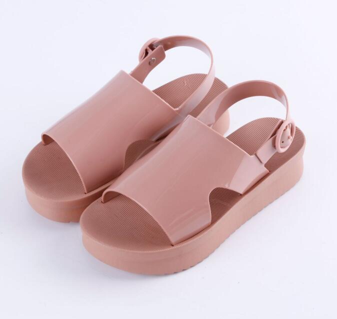 Koovan damskie buty plastikowe sandały 2020 nowych kobiet buty Gladiator klamra miękkie żelowe sandały Casual płaski obcas buty na plażę