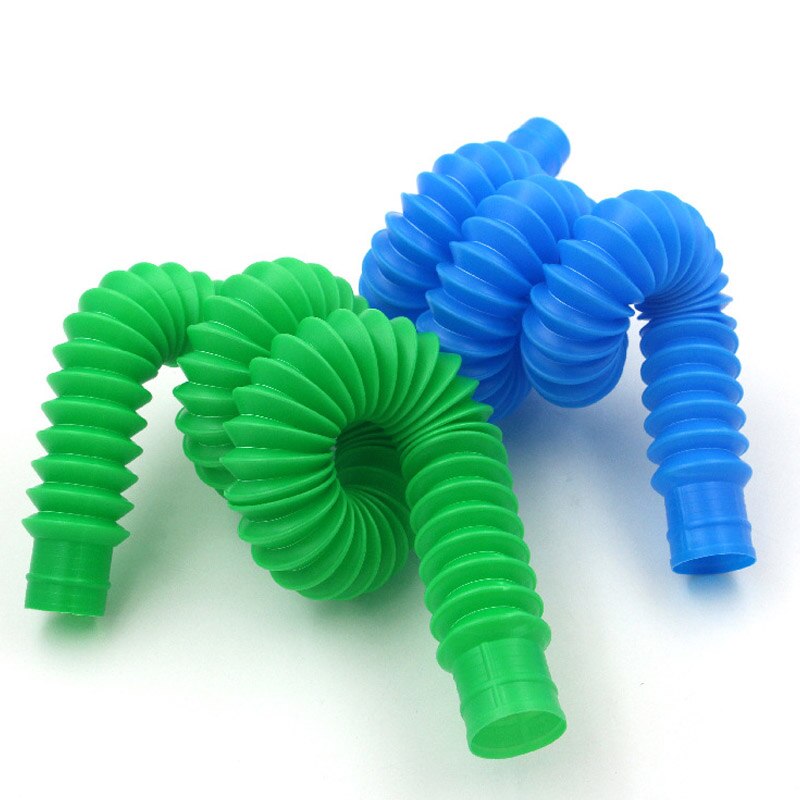 5 pezzi Mini tubi Pop giocattolo sensoriale per adulti Fidget Stress alleviare giocattoli Kid autismo Anti Stress soffietto in plastica bambini spremere giocattolo