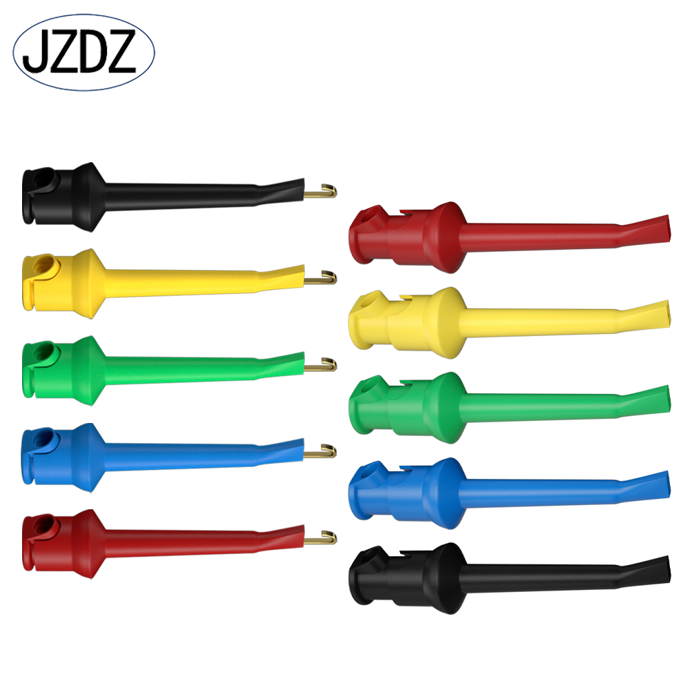JZDZ 10pcs Test Hook Clip Test Probe For Electronic Testing Mini Grabber PA Connector DIY tools accessories J.30007: Silver