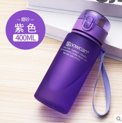400 ML Cups plastic draagbare student ruimte cup eenvoudige vrouwelijke zomer sport transparante frosted cup outdoor hand thee Cup: 2