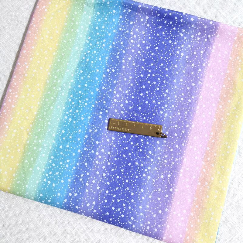 50*110CM 100％ Cotton Printed Fabric Rainbow Fish Scale DIY Handmade for Clothes Bags