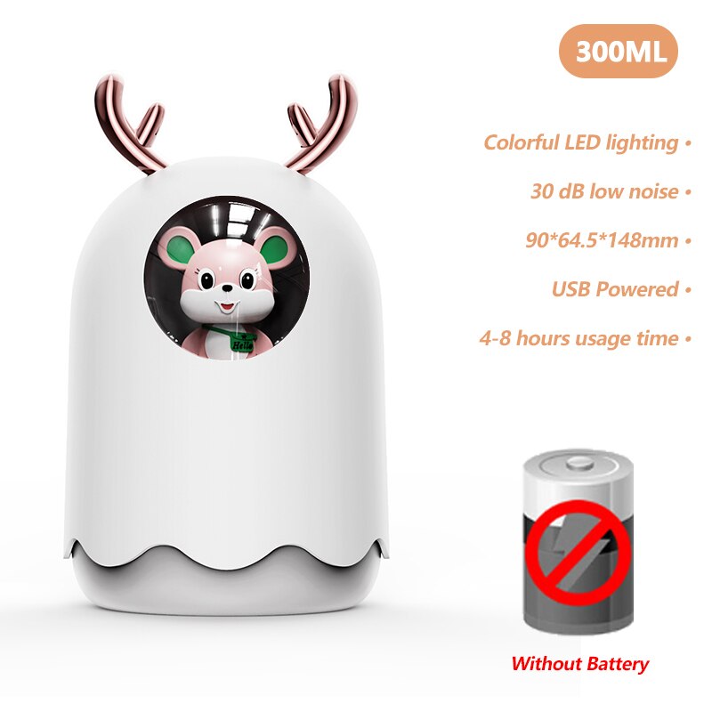 Lovely Cat Air Humidifier USB Aromatherapy Mist Maker Fogger with LED Lamp Mini Portable Ultrasonic Aroma Diffuser Air Purifier: 04