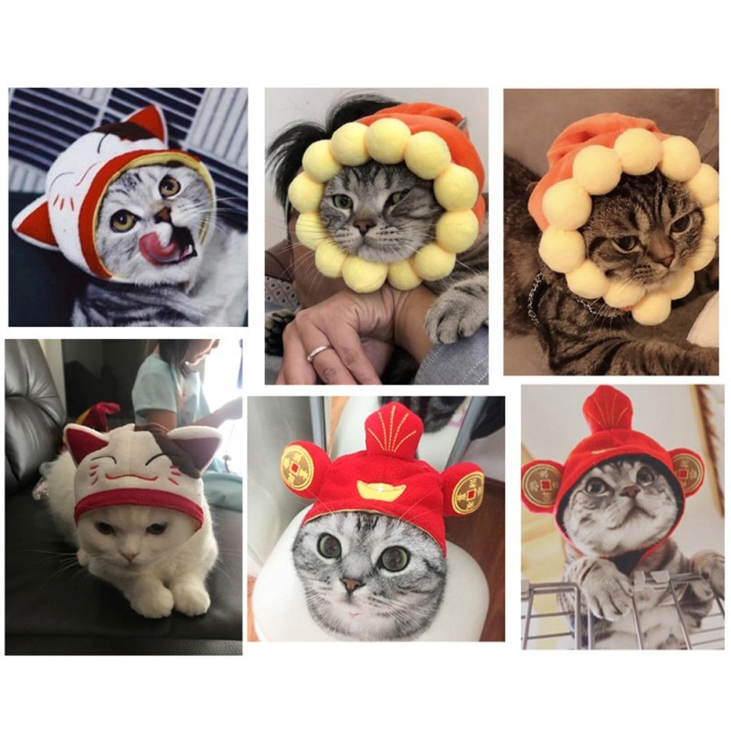 Gorros divertidos para perros y mascotas para Halloween, gorro de pelo de León con orejas de Melena, gorro para , disfraz, gorro Gato cachorro de peluche, accesorios para la cabeza