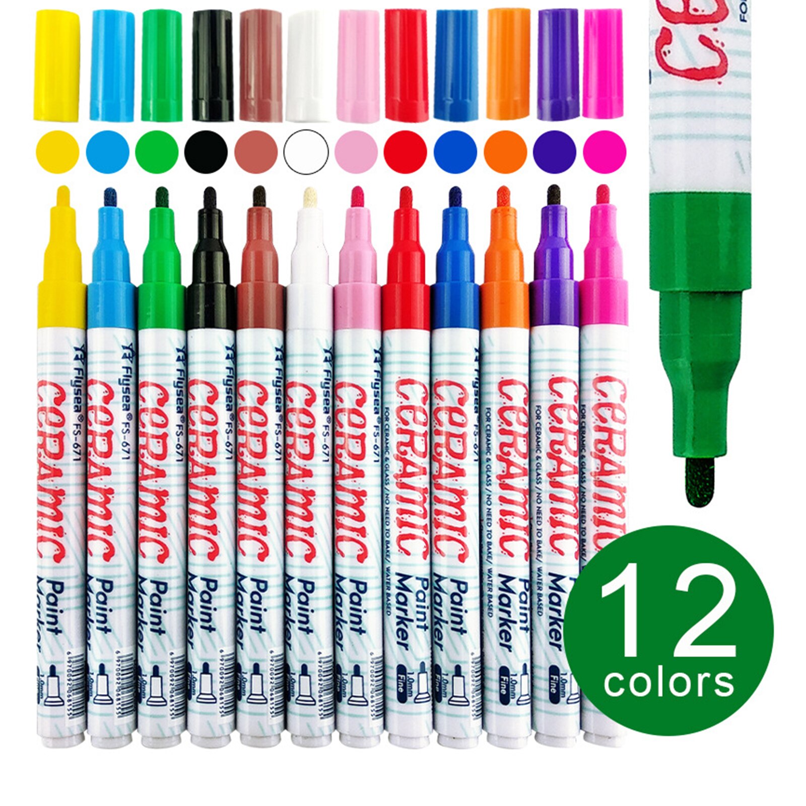 DOITOOL Verfpen Nibs 100 Stks Verf Marker Vervangen Nibs Acryl Verf Marker 0. 7Mm Marker Pen Tips Vervanging Witte Marker Pen Fijne Tip Vullingen Gemakkelijk Te Veranderen Puntjes
