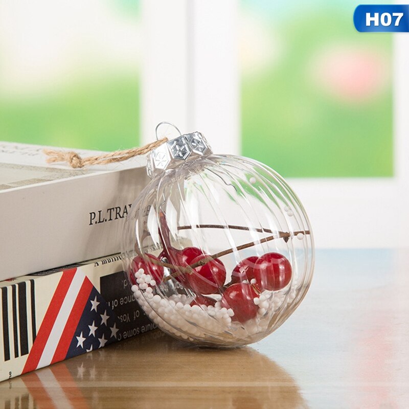 Christmas Tree Plastic Pendant Hanging Home Ornament Christmas Decoration Ball Christmas Day Decorations Happy Year: 07