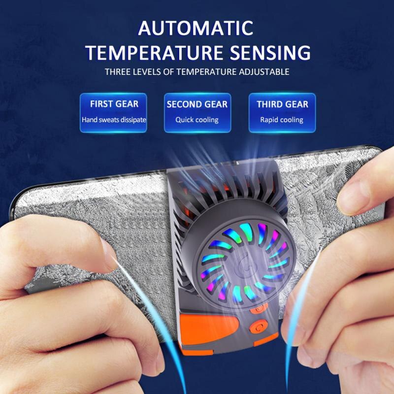 Gaming Universal Phone Cooler Mobile Phone Radiator Adjustable Portable Fan Holder Heat Sink for iPhone Samsung Huawei