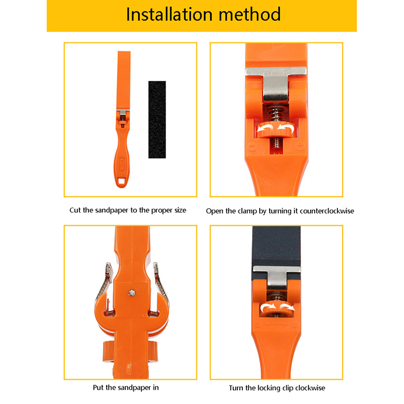 Plastic Sand Paper Clip Roll Bar Sandpaper Holder Ergonomic Convenient Manual Handle Sandpaper Rods Polish Grinding Tool