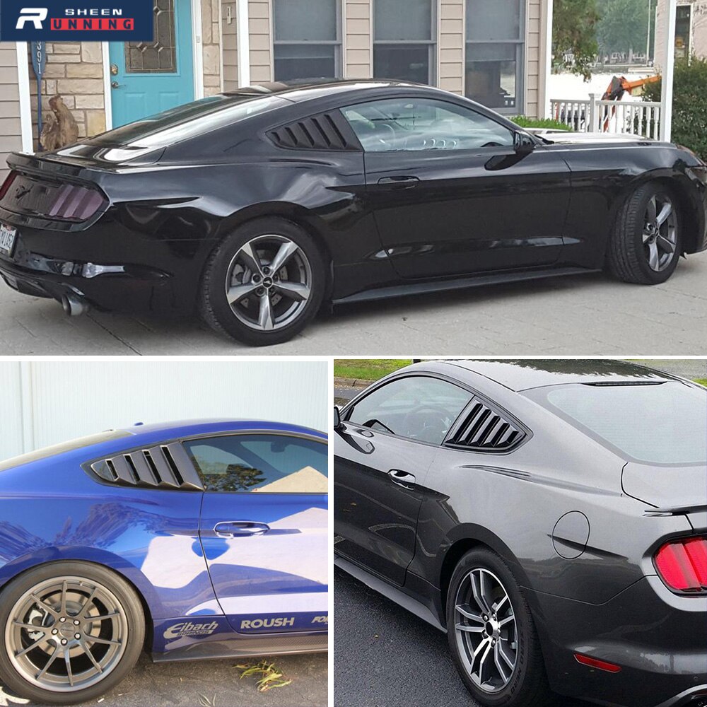 Rear Quarter Window Louvers Scoops Spoiler Car Tunning Panel Side Air Vent Cover for Ford Mustang