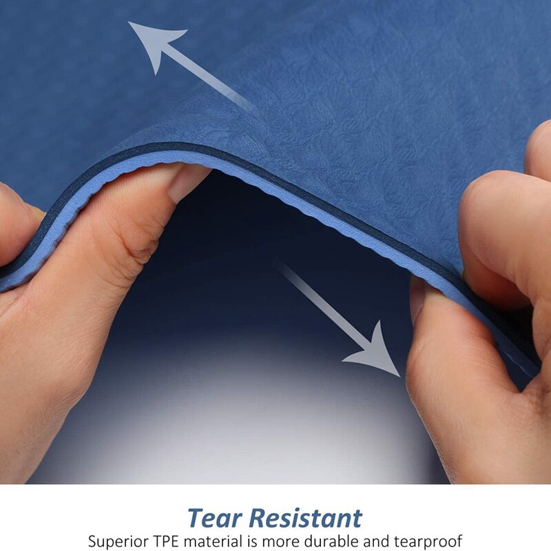 Yogamatte, umweltfreundliche seil-fitnessmatte mit tragegurt für yoga, pilates und bodenübungen, -183 x 61 x 0.8cm cm