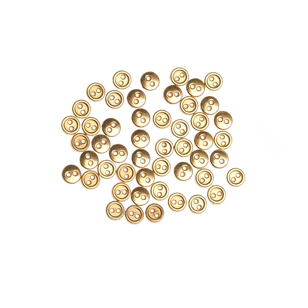 50 stk/pakke små knapper til gør-det-selv håndlavet dukketøj mini metal runde spænder udstoppet legetøjstøj sytilbehør 3/4/5 mm