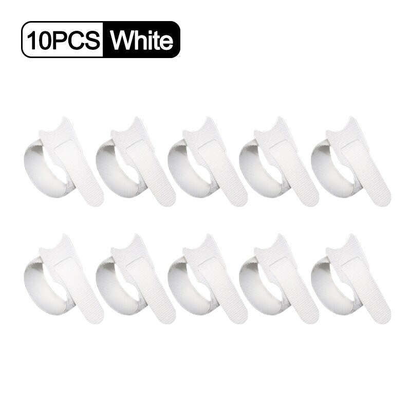 Universal Cable Organizer Clips Cable Management Desktop &amp; Workstation Wire Manager Cord Holder USB Charging Data Line Winder: B White