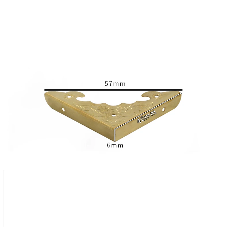 Boîte à bijoux en laiton antique, protecteur d'angle en bois, protection pour la maison, coins décoratifs, couvercle de protection d'angle, , 4 pièces: Rouge