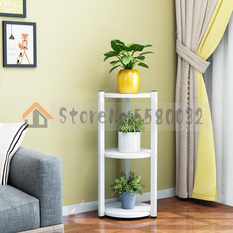 Multi-layer flower stand interior decoration space balcony flower stand wrought iron living room flower pot rack small flower