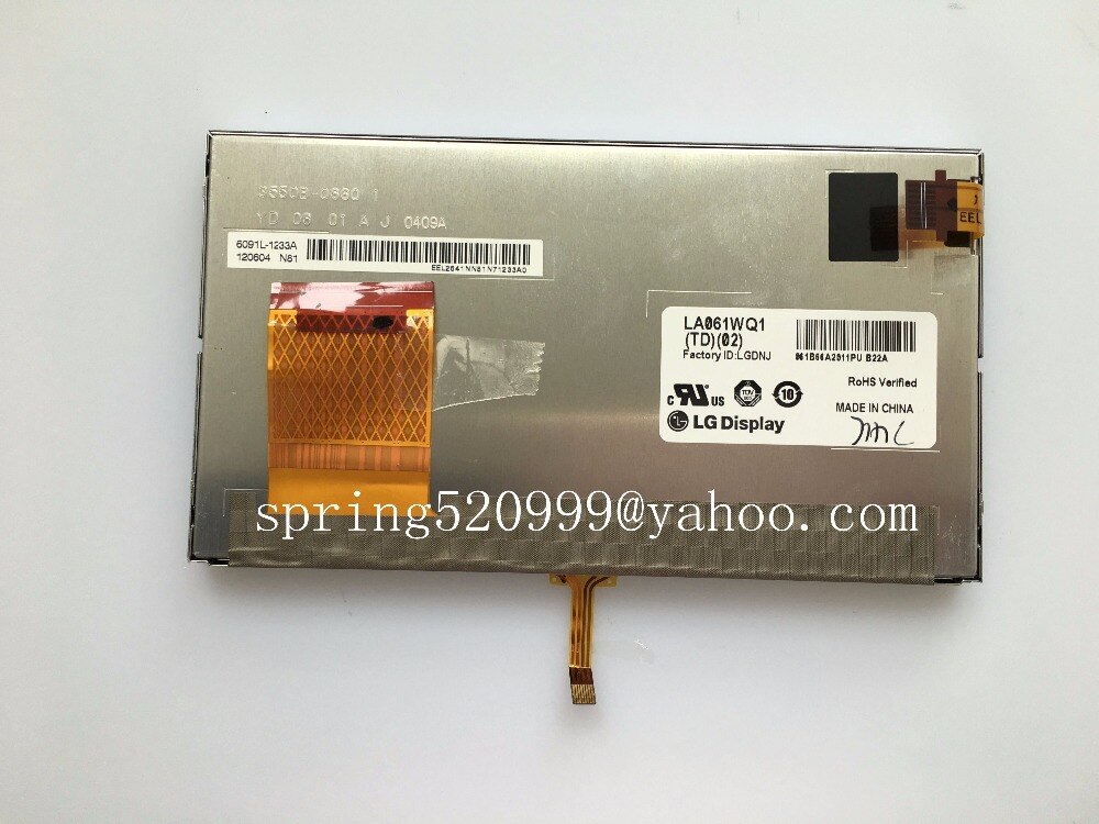 LA061WQ1(TD)(02) LA061WQ1-TD05 LA061WQ1-TD02 Original 6.1 inch LCD Display Screen 480*272 TFT for Toyota Camry