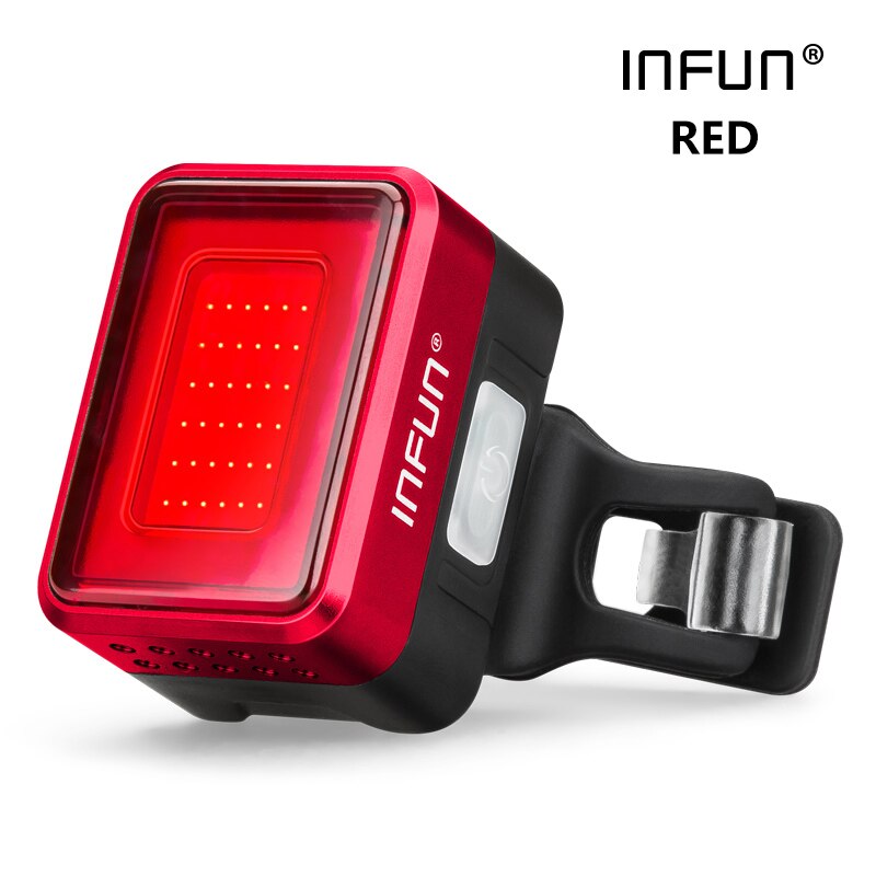 INFUN F50 Fahrrad Rücklicht Rücklicht Fahrrad Automatische Bremse Induktion straße MTB Radfahren Ladung FÜHRTE Sicherheits Lauf Lampe: rot