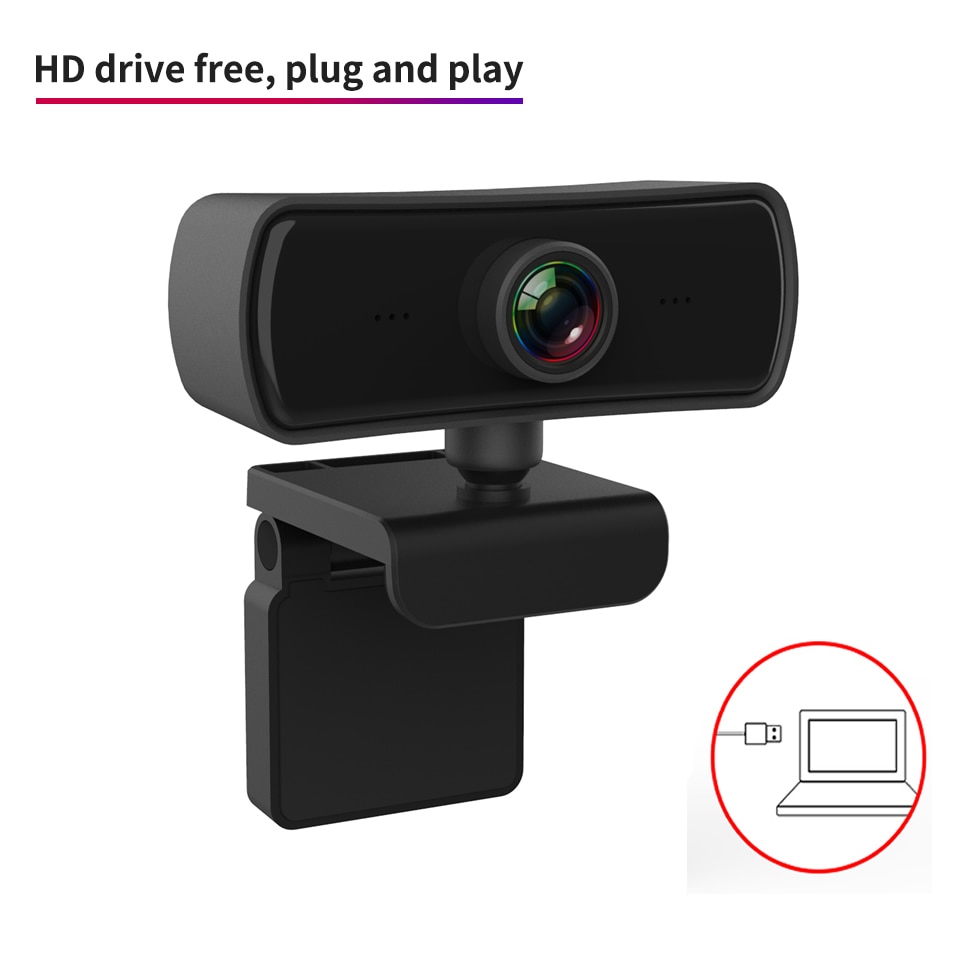 2K USB Computer Webcam Full HD 1080P Webcam Camera Digital Web Cam With Micphone For Laptop Desktop PC Tablet Rotatable Camera