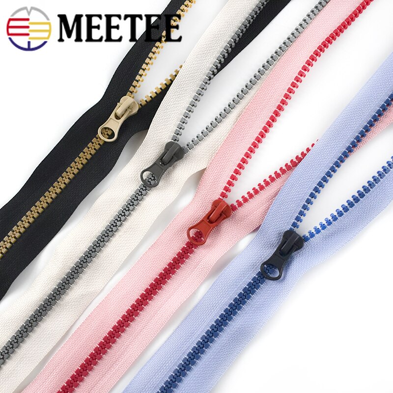 Meetee 10pcs 5# Resin Zipper Head Thick Candy Color Zipper Pull Slider DIY Repair Pillow Quilt Bedding Bags Sewing Clothes ZT005