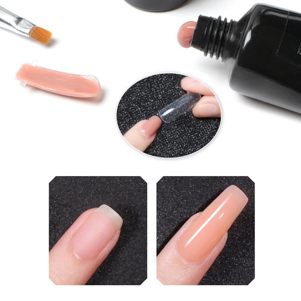 Negle pensel maling pen franske negle akryl negle hård gelé uv gel 2 i 1 nail art 2 side venalisa poly negle gel brug