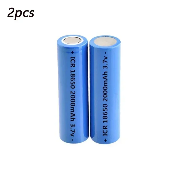 ICR18650 3.7V 2000mAh Battery 18650 Rechargeable Battery Li-ion Lithium Batteries For Power Bank Torch: GRAY