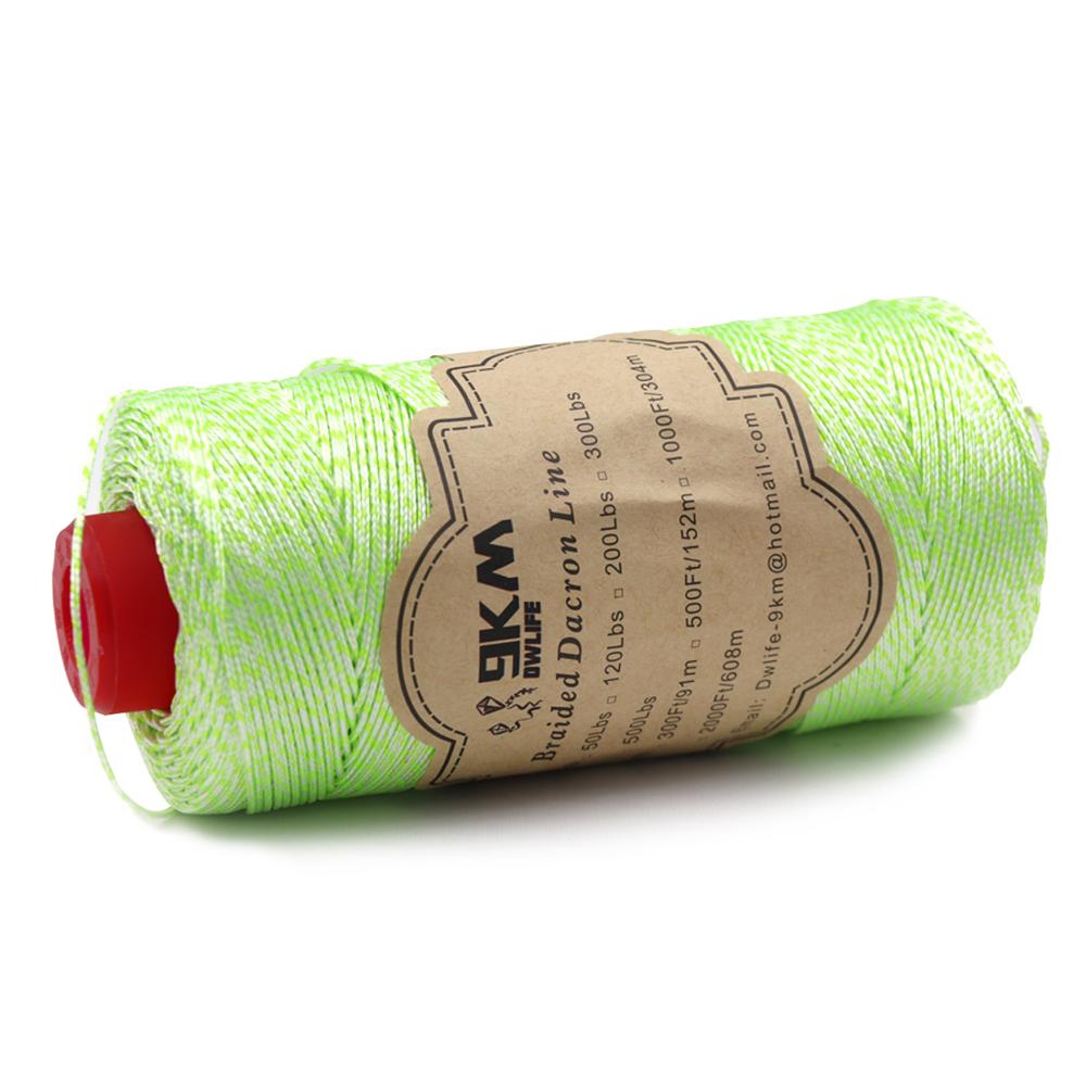 Braided Dacron Kite Line 120lb 1000ft for Outdoor Kite Flying Line Polyester Auxiliary String Accessories Green