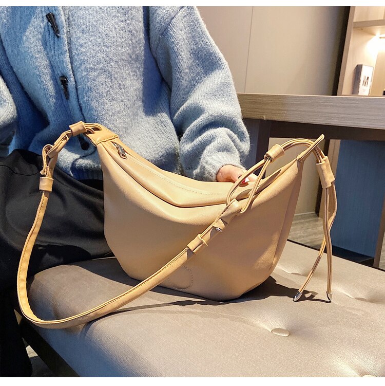 lässig knödel tasche eins nische weibliche tasche neue halb-Mond tasche Netz verrotten Bote brust tasche: khaki