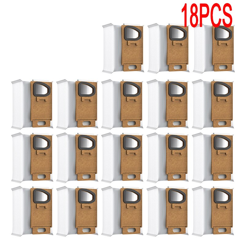 Dla Xiaomi Roborock H7 H6 odkurzacz włóknina worek na kurz profesjonalne części zamienne: 18 PCS