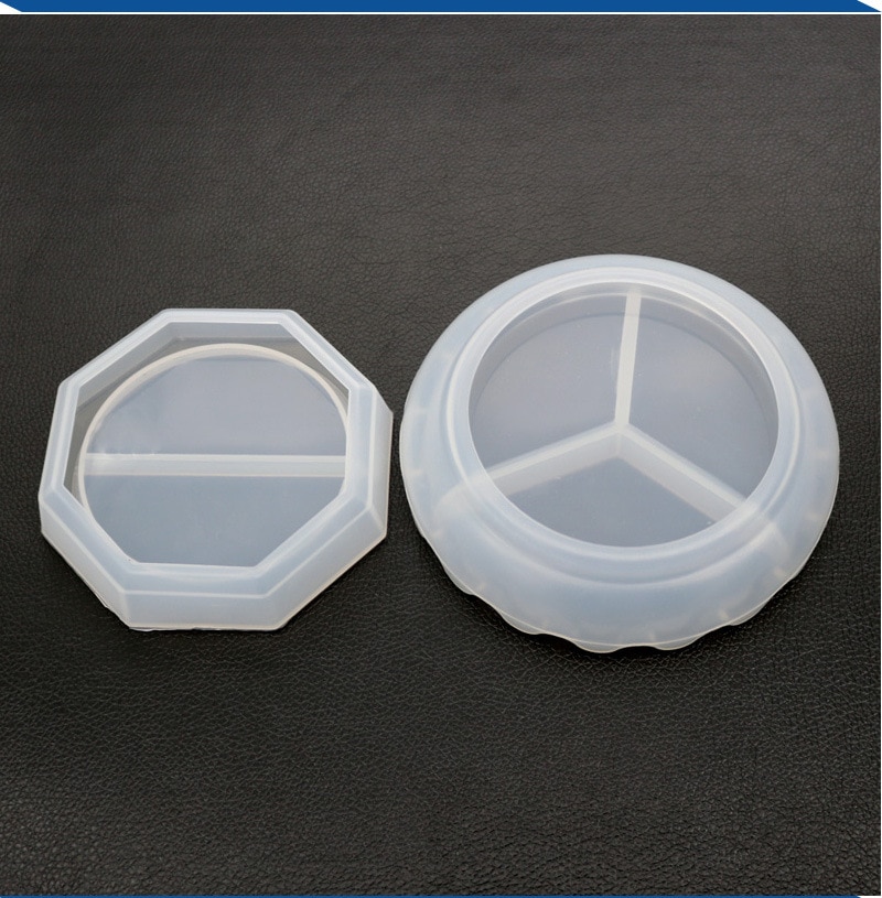 DIY crystal epoxy Resin mold irregular dish mold flower mirror manual storage box silicone mold