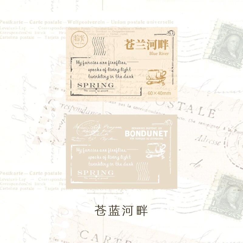 Timbres-poste anglais rétro en bois, arrière-plan pour Scrapbooking, carte faite à la main, bricolage, artisanat pour Album Photo: 2