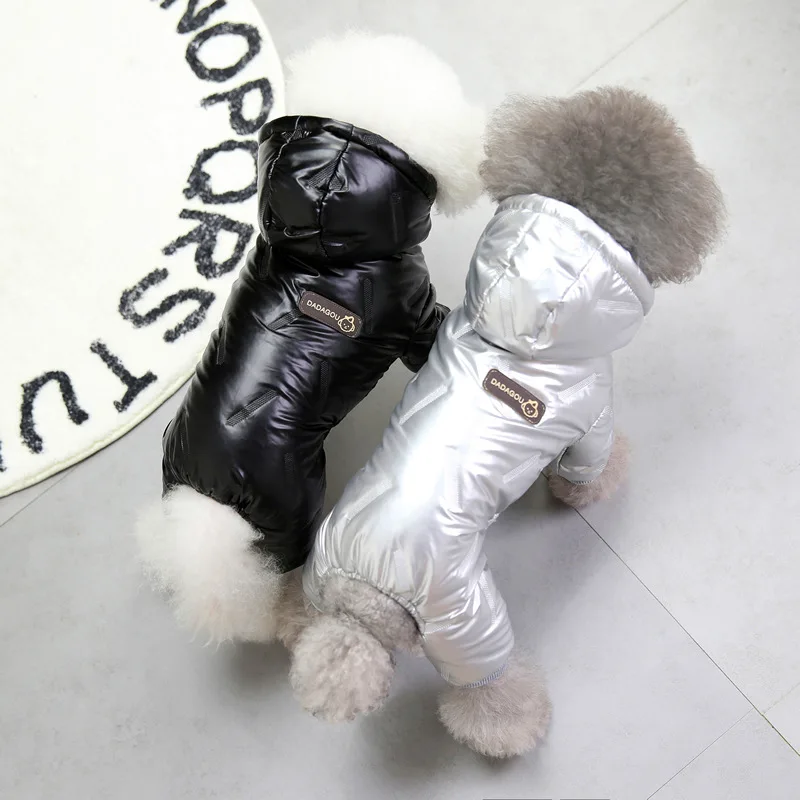Vinter varm hundoverall vattentät hundkläder för små hundar chihuahuajacka yorkie kostymer shih tzu kappa pudelkläder