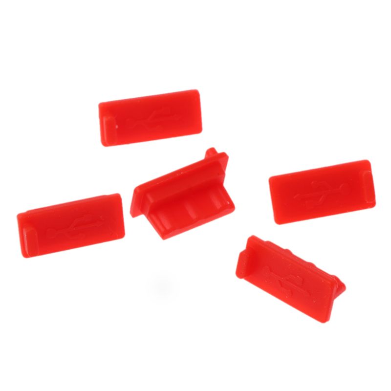 5PCS USB Stof Plug Charger Port Cover Cap Vrouwelijke Jack Interface Universal Siliconen Stofdicht Protector Tablet PC Notebook Laptop powerbank