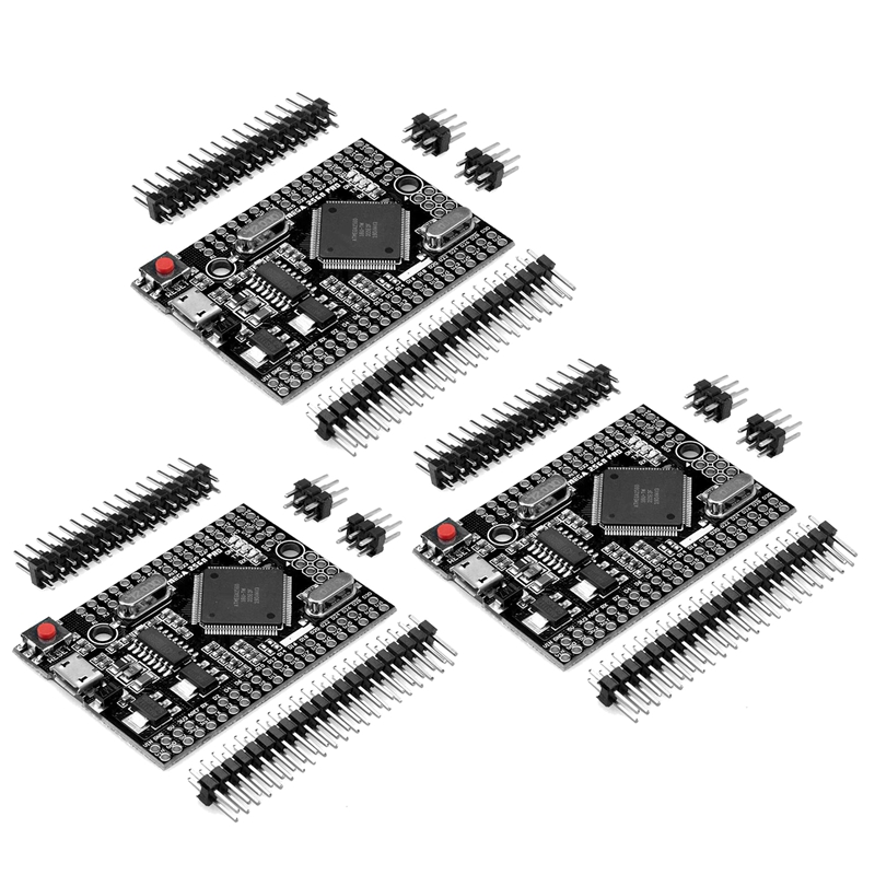 3PCS MEGA 2560 PRO Board Embed CH340G/ATMEGA2560-16AU Chip with Male Pin Headers, Compatible for Arduino Mega2560 DIY: Default Title