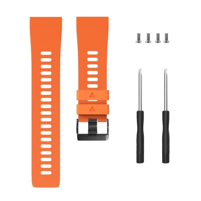 Watchband For Garmin Forerunner 35 Soft Silicone Bracelet For Garmin Forerunner 35 Strap Replacement Watch Strap Wristband: Orange