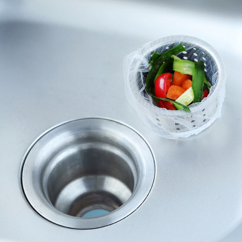 Kitchen Sink Filter Sink Drain Hole Trash Strainer Bag Mesh Strainer Disposable Garbage Bag Filter Wash Basin Bag