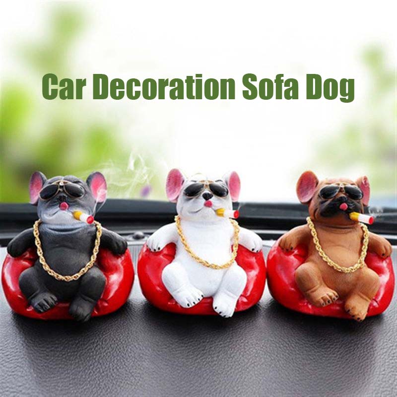 Bilprydnader dominerande soffa hund bil dekoration mini konsol instrumentbräda djur dekoration bil interiör tillbehör tillbehör