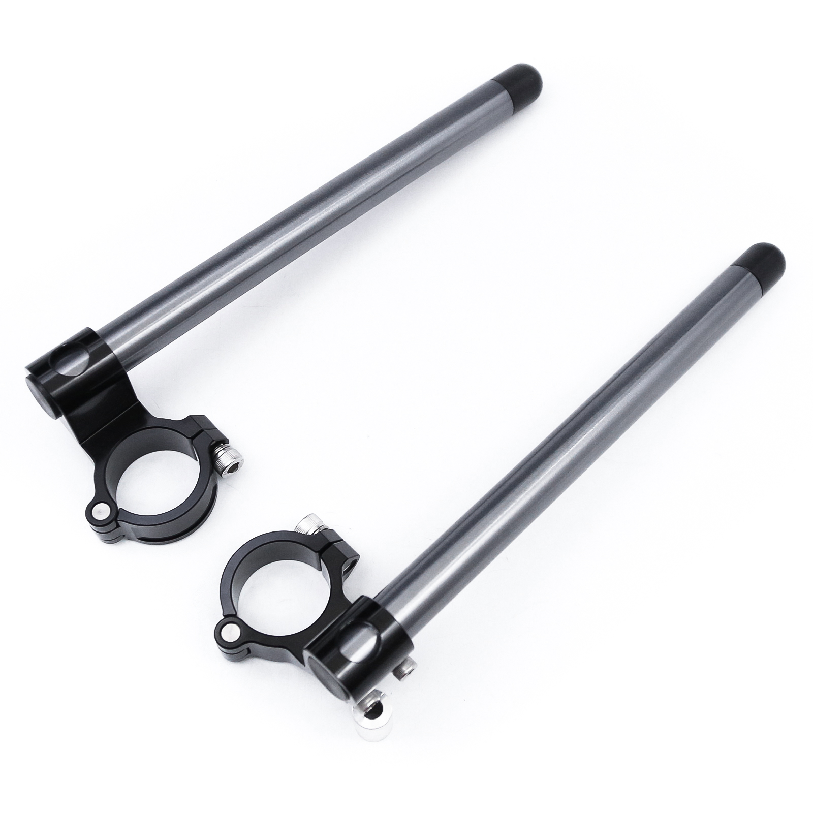 Motorcycle CNC Cafe Racer Handlebar Racing 37 41 45 48 50MM Clip On Fork Handle Bar 1.5 Inch Riser Rised Clip on