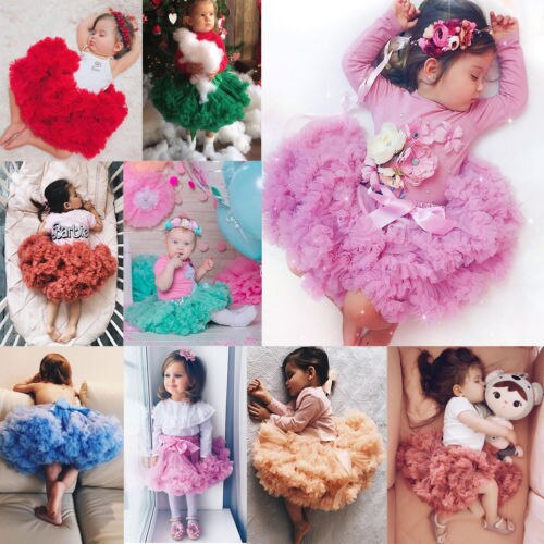 kleinkind Mädchen Baby Flauschigen Pettiskirt Ballettröckchen Prinzessin Felsen Dancewear USA 0-2Y