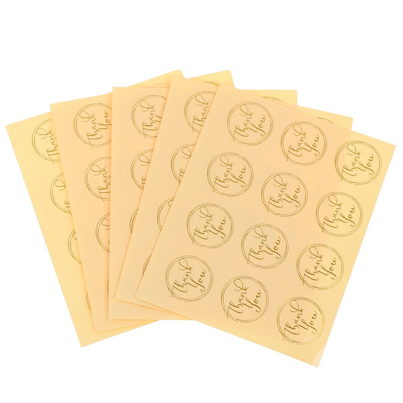 120 Pcs 3.5cm Round Sealing stickers Transparent Thank You Seal Stickers DIY Deco Sticker Label Stationery Supplies