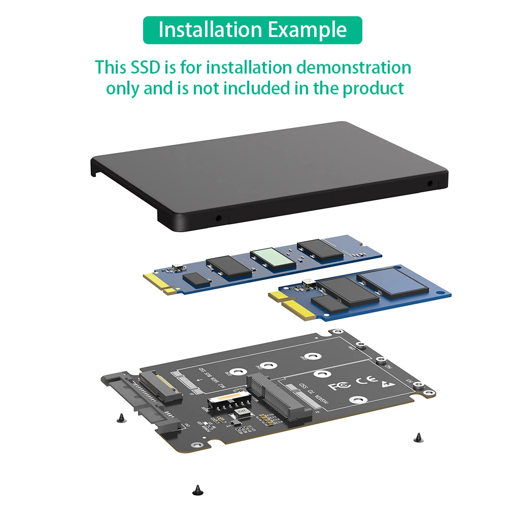 Adattatore SSD M2 Adattatore mSATA Convertitore mSATA SATA da M.2 a SATA 3.0 riser da 6 Gb da M2 a SATA Scheda da 2,5 pollici per NGFF M.2 SSD mSATA SSD